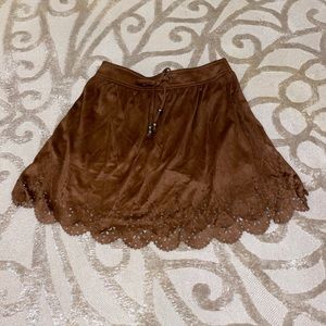 Justice cowgirl suede skirt!